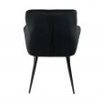 Chaise de salle à manger Kick Rev Velvet - Noir