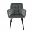 Chaise de salle à manger Kick Rev Velvet - Gris foncé