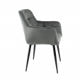 Chaise de salle à manger Kick Rev Velvet - Gris foncé