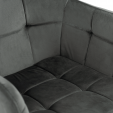 Chaise de salle à manger Kick Rev Velvet - Gris foncé