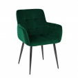 Chaise de salle à manger Kick Rev Velvet - Vert foncé