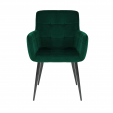 Chaise de salle à manger Kick Rev Velvet - Vert foncé