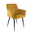 Chaise de salle à manger Kick Rev Velvet - Or