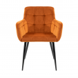 Chaise de salle à manger Kick Rev Velvet - Orange