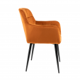 Chaise de salle à manger Kick Rev Velvet - Orange