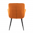 Chaise de salle à manger Kick Rev Velvet - Orange