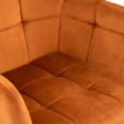 Chaise de salle à manger Kick Rev Velvet - Orange
