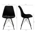 Chaise scandinave Kick Jens - Noir