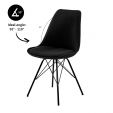 Chaise scandinave Kick Jens - Noir