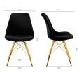 Chaise scandinave Kick Jen - Noir