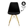 Chaise scandinave Kick Jen - Noir