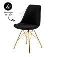 Chaise scandinave Kick Jen - Noir