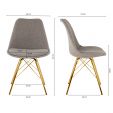 Chaise scandinave Kick Jen - Gris