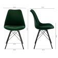Chaise scandinave Kick Jens - Vert foncé