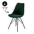 Chaise scandinave Kick Jens - Vert foncé