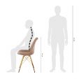 Chaise scandinave Kick Jens - Rose
