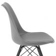 Chaise scandinave Kick Metal Luuk - Gris