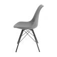 Chaise scandinave Kick Metal Luuk - Gris