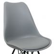 Chaise scandinave Kick Metal Luuk - Gris