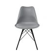 Chaise scandinave Kick Metal Luuk - Gris