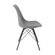 Chaise scandinave Kick Metal Luuk - Gris