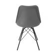 Chaise scandinave Kick Metal Luuk - Gris foncé