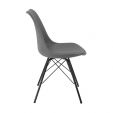 Chaise scandinave Kick Metal Luuk - Gris foncé