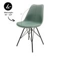 Kick - Chaise scandinave Metal Luuk - Vert menthe