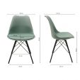 Kick - Chaise scandinave Metal Luuk - Vert menthe