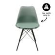 Kick - Chaise scandinave Metal Luuk - Vert menthe