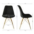 Chaise scandinave Kick - Noir