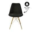 Chaise scandinave Kick - Noir