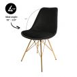 Chaise scandinave Kick - Noir