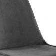 Chaise scandinave Kick Velvet - Gris foncé - Gris foncé