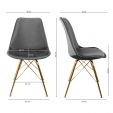 Chaise scandinave Kick - Gris foncé