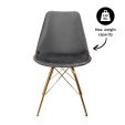 Chaise scandinave Kick - Gris foncé