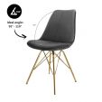 Chaise scandinave Kick - Gris foncé