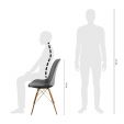 Chaise scandinave Kick - Gris foncé