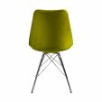 Kick Kuipstoel Velvet Groen - Chroom Frame - Vert