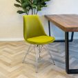Kick Kuipstoel Velvet Groen - Chroom Frame - Vert