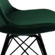 Chaise scandinave Kick Velvet - Vert Foncé - Vert foncé