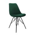 Chaise scandinave Kick Velvet - Vert Foncé - Vert foncé