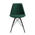 Chaise scandinave Kick Velvet - Vert Foncé - Vert foncé