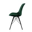 Chaise scandinave Kick Velvet - Vert Foncé - Vert foncé