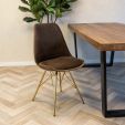 Chaise scandinave Kick - Marron café