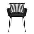 Set de 6 Chaise d’extérieur Kick Otis - Noir