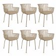 Set de 6 Chaise d’extérieur Kick Otis - Beige