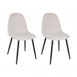 Ensemble de 2 Chaise de salle à manger Kick Noor - Beige