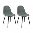 Ensemble de 2 Chaise de salle à manger Kick Noor - Vert