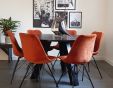 Chaise scandinave Kick Velvet - Orange - Orange